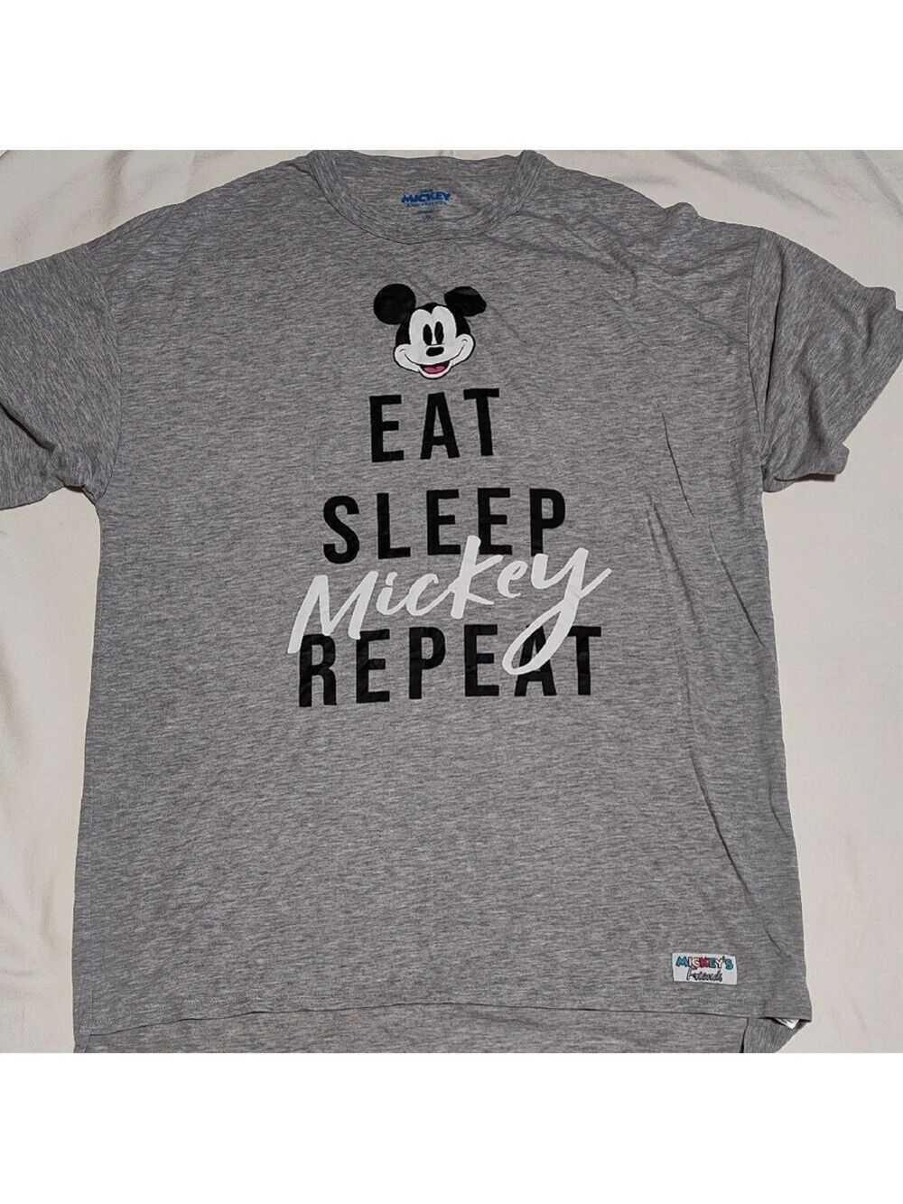 Disney Men's Gray Mickey Mouse Graphic Tee - Picture 1 of 6